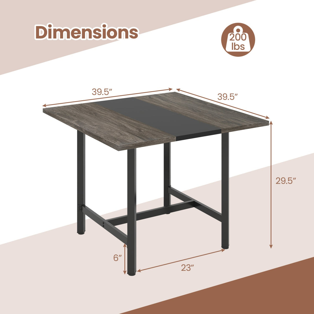 39.5" Square Conference Table with Thickened Tabletop 12