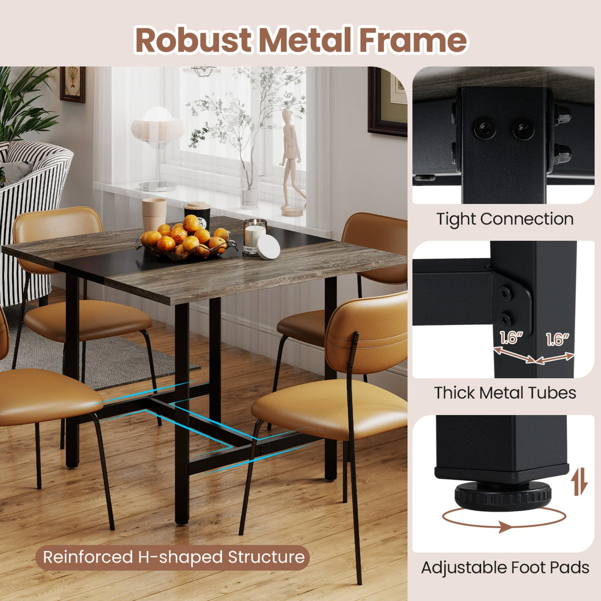 39.5" Square Conference Table with Thickened Tabletop 13