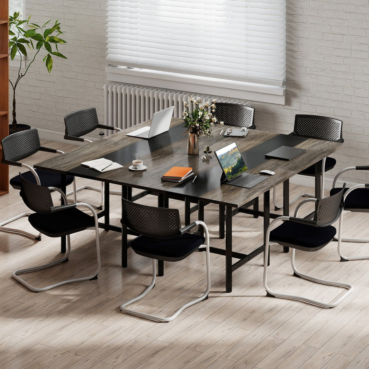 39.5" Square Conference Table with Thickened Tabletop 16