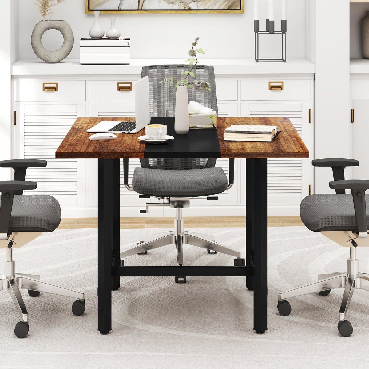 39.5" Square Conference Table with Thickened Tabletop 1