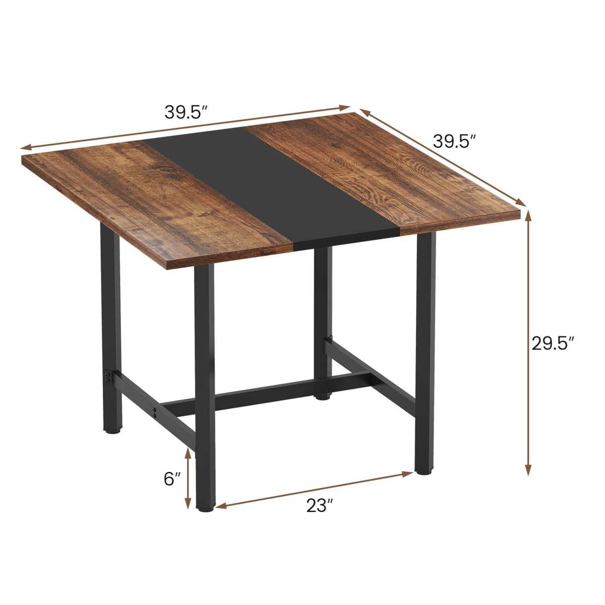 39.5" Square Conference Table with Thickened Tabletop 5