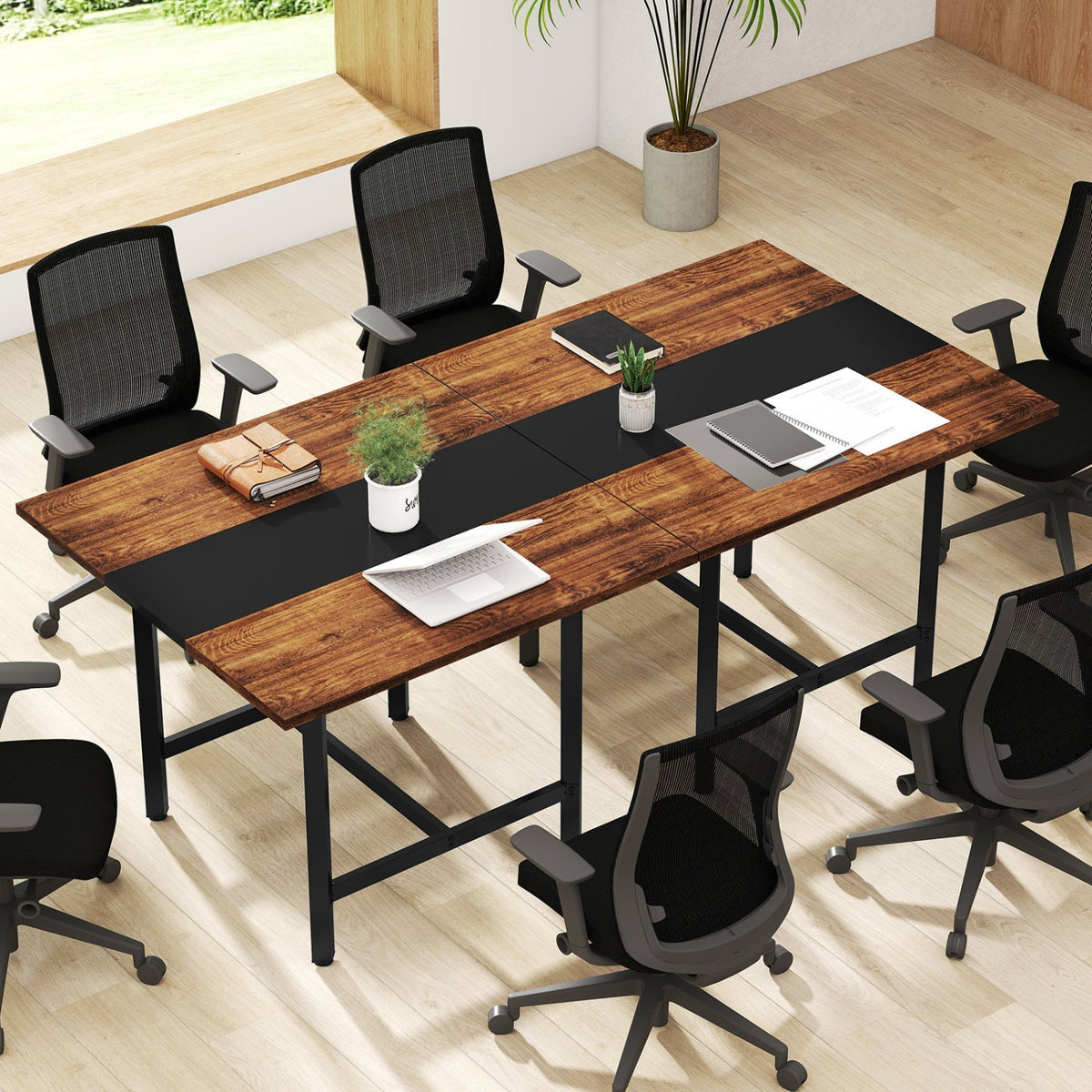 39.5" Square Conference Table with Thickened Tabletop 6