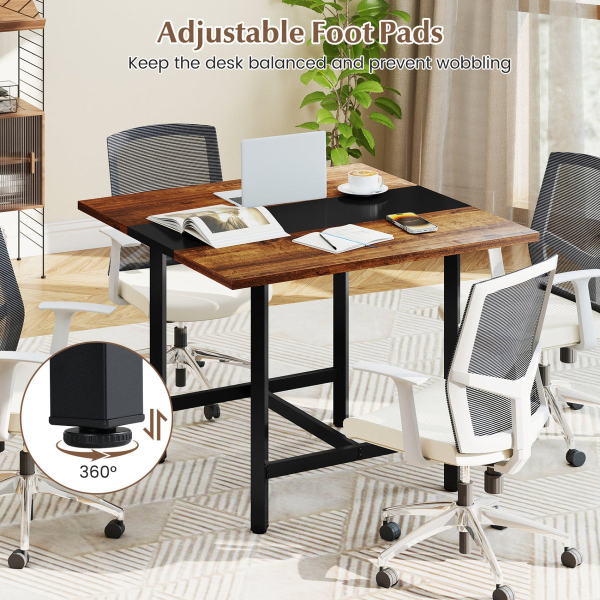 39.5" Square Conference Table with Thickened Tabletop 8