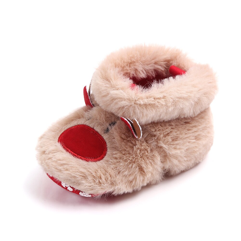 Winter Baby Girls Boys Keep Warm Shoes Muply Christmas Elk First Walkers Anti-slip Newborn Toddler Infant Girl Footwear Shoes 7