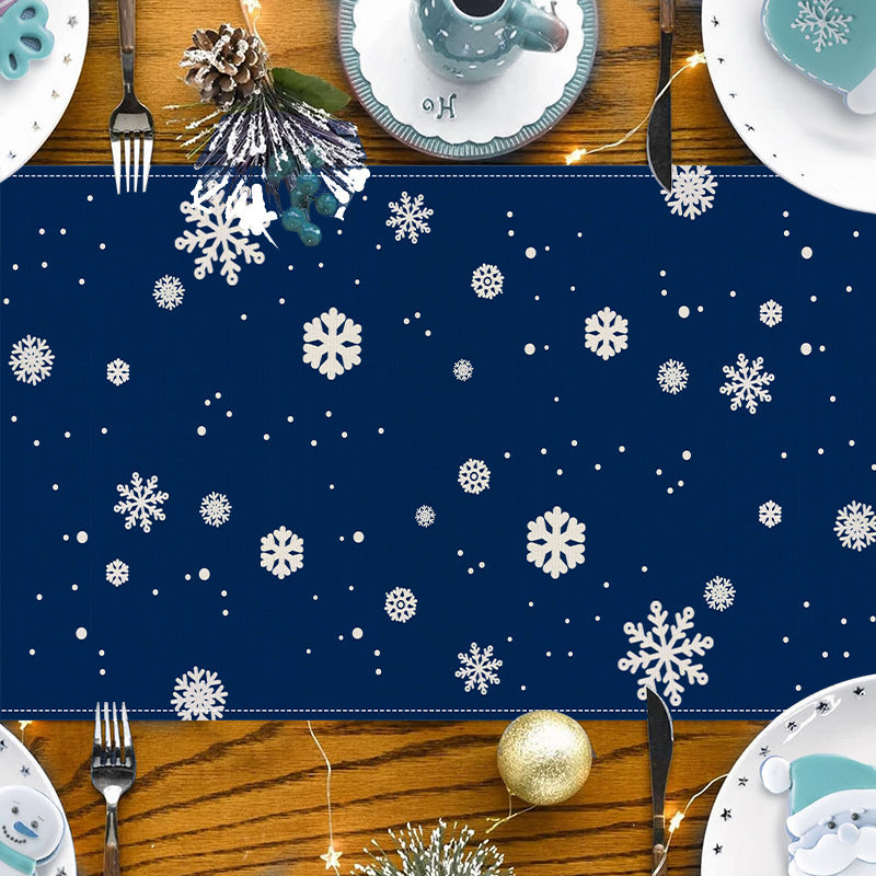 Dwarf Christmas Table Flag Living Room Festival Tablecloth Home Cabinet Decoration Tablecloth Mat Tea Flag 1