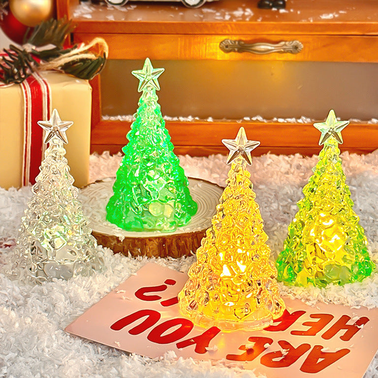 Christmas Star Tree Night Light LED Room Decoration Iceberg Atmosphere Light Children's Christmas Gift Desktop Ornament 1