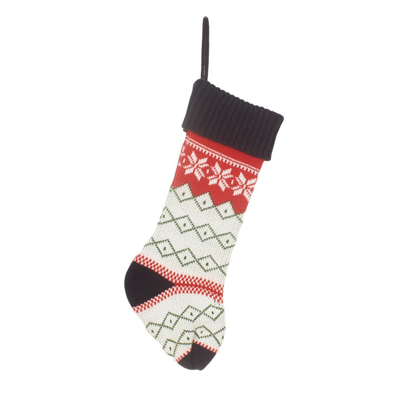 Christmas Decoration Plush Knitted Socks Christmas Gift Socks Gift Bags Pendants 5