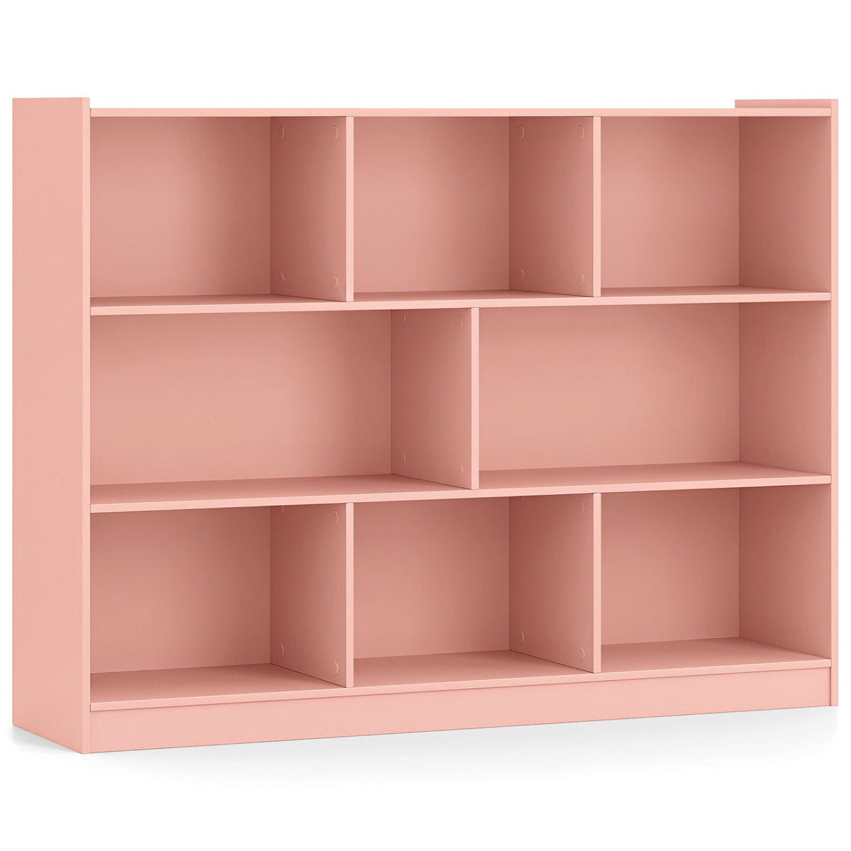 3-Tier Open Bookcase with 8 Cube Storage Shelves 3