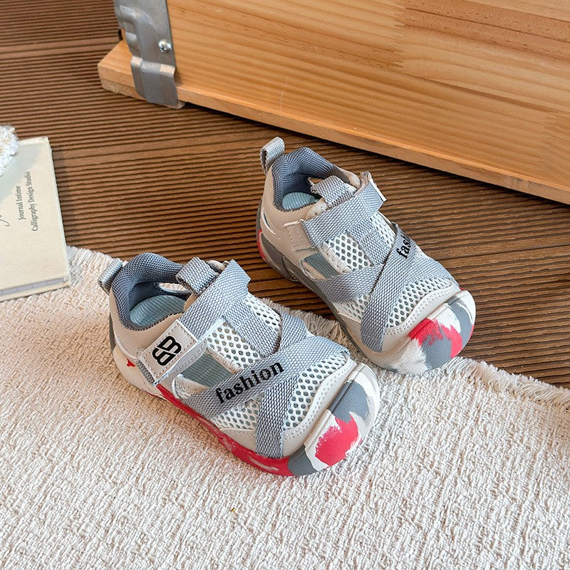 2026 Summer Kids Water Shoes, Boys & Girls Closed-Toe Sandals, Outdoor Beach Mesh Sneakers For Toddlers 5