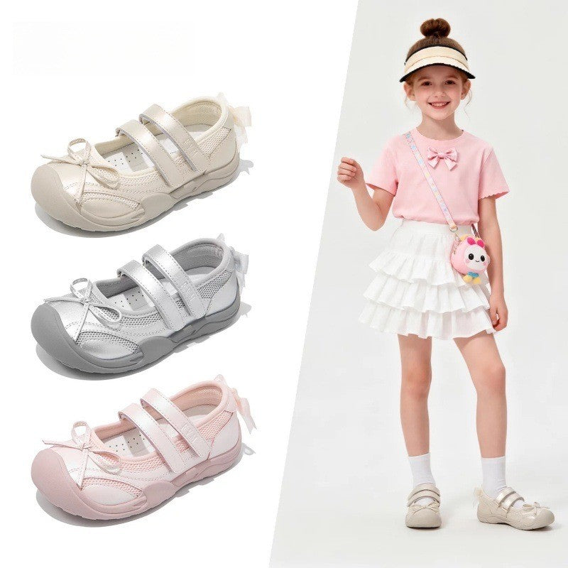 2026 New Summer Girls Ballet Shoes, Mesh Breathable Casual Sneakers For Little & Big Kids 1