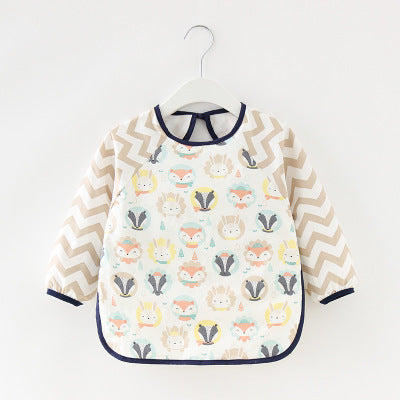 Baby Dinner Coverall Bib Spring And Autumn Long Sleeve Apron 3