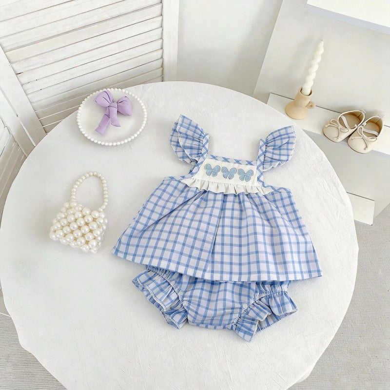 Lotus-leaf-sleeve Camisole Floral Shorts 2