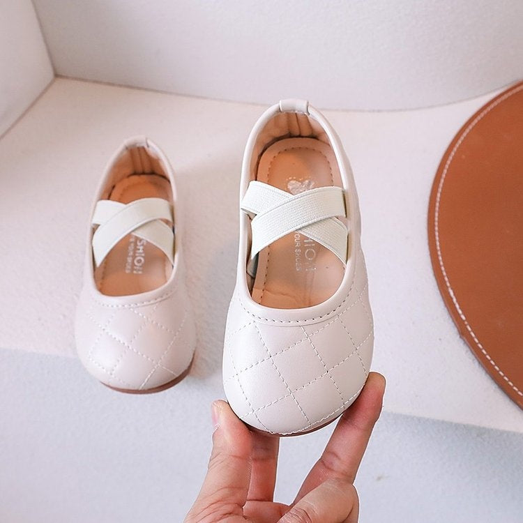 New Spring Autumn Girls Leather Shoes Soft Sole Slip-On Ballet Flats Fashion Princess Loafers For Big Kids 3