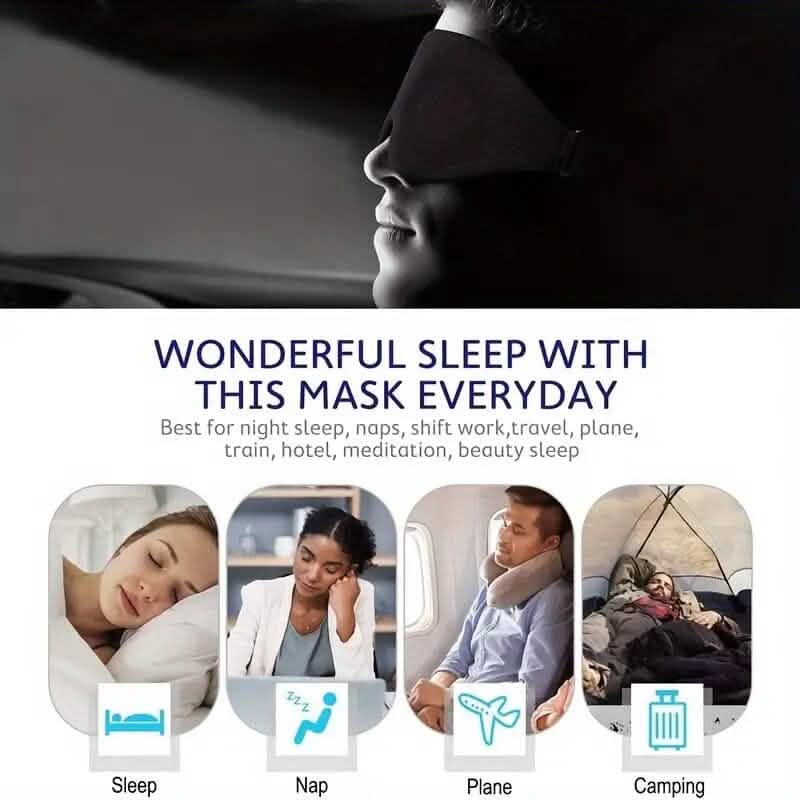 3D Contoured Cup Sleeping Mask and Blindfold 5
