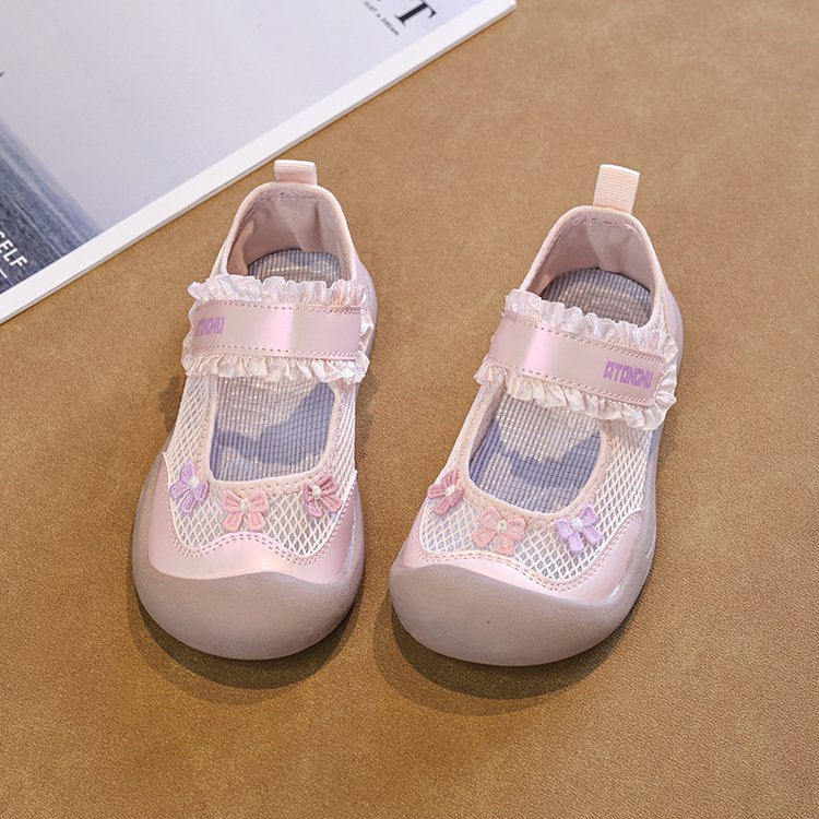 2026 Summer New Girls Mesh Breathable Sneakers, Toddler Soft Sole Non-Slip Casual Walking Shoes For Baby Girls 6
