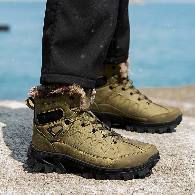 Men's Plus Size Warm High Top Outdoor Cotton Shoes 1