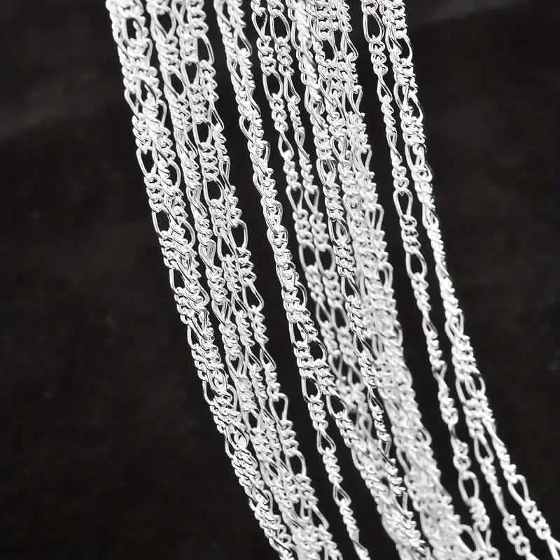 Exquisite Copper Necklace Chain, 16–30in Adjustable, 925 Silver Plated 2