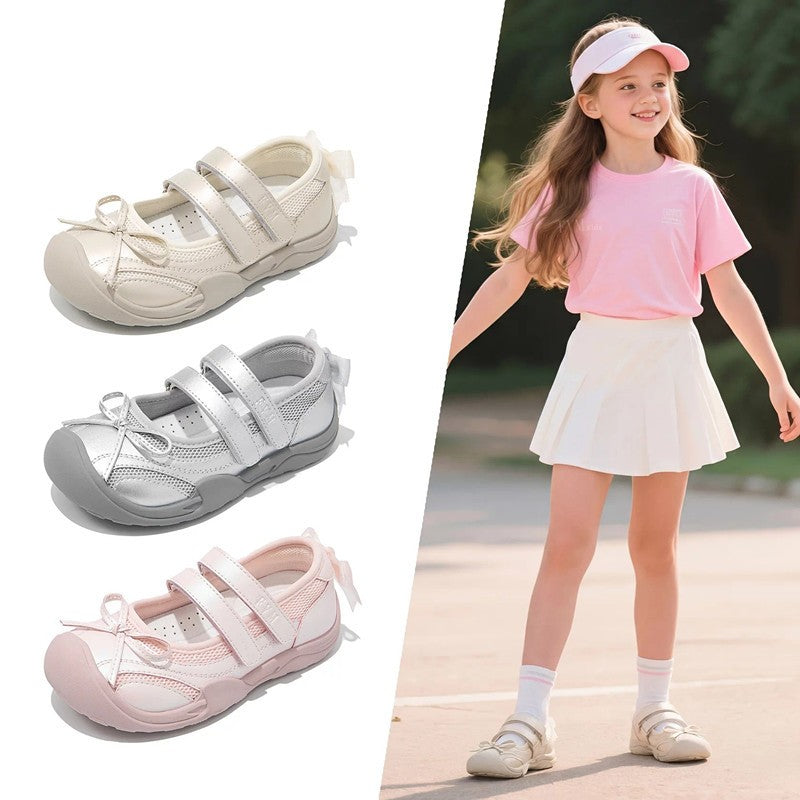 2026 New Summer Girls Ballet Shoes, Mesh Breathable Casual Sneakers For Little & Big Kids 2