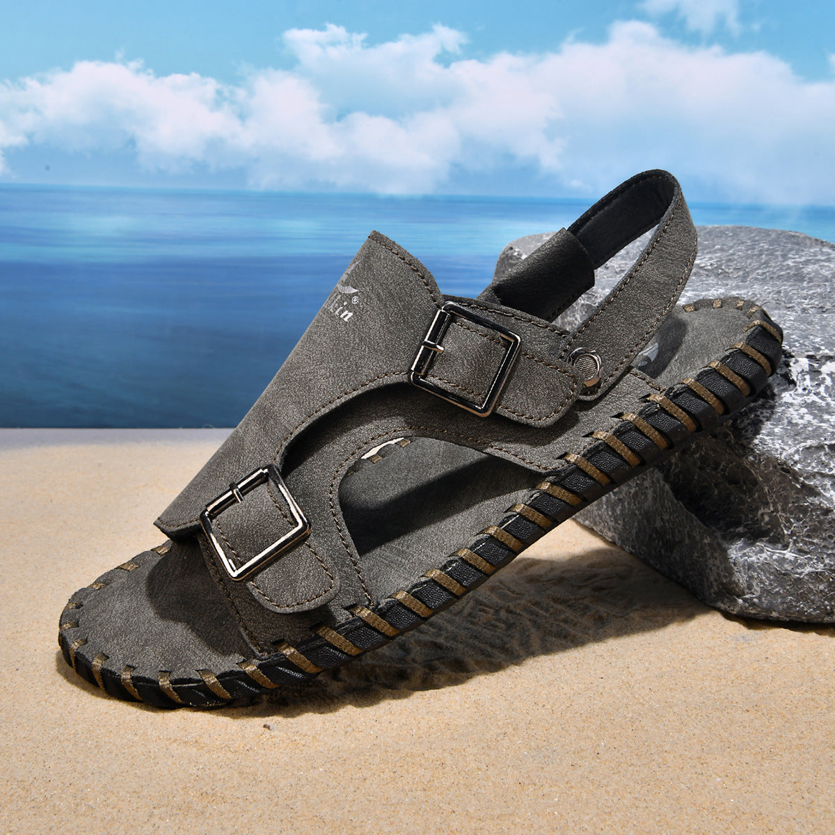 Genuine Leather Soft-soled Non-slip Beach Shoes 2