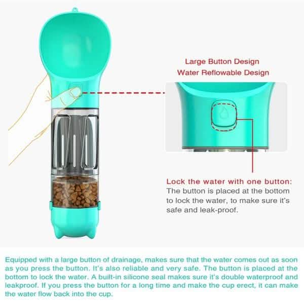 4-in-1 Portable Dog Water Bottle Dispenser 12