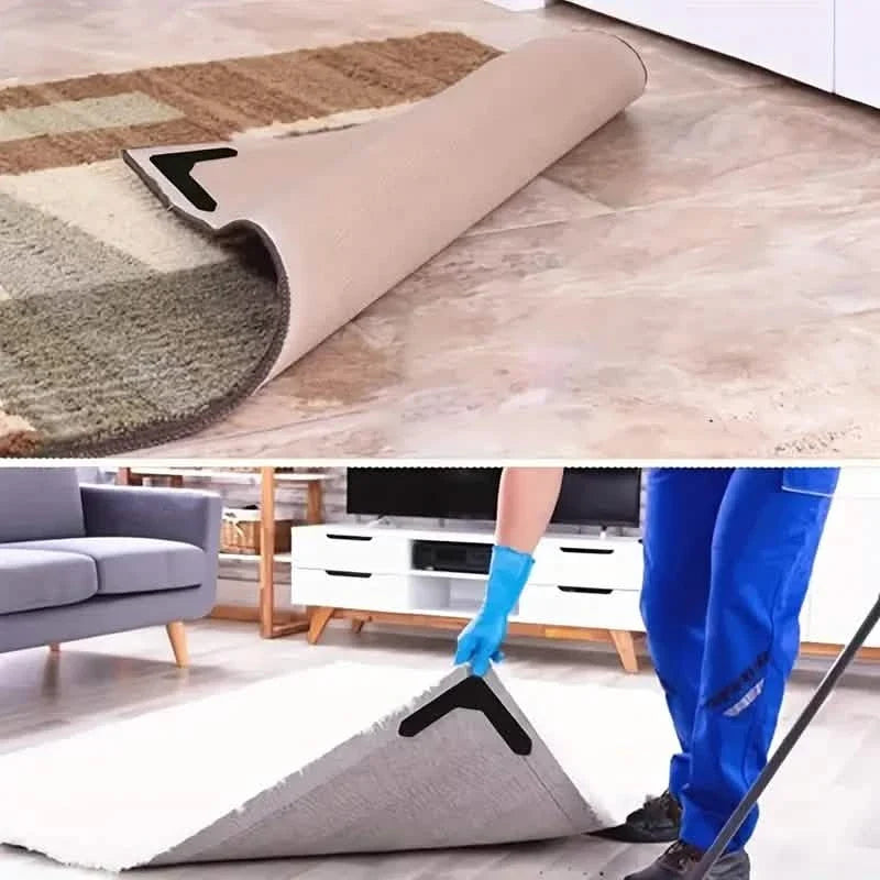 4-Pack: Reusable Non-Slip Carpet Rug Stickers 6