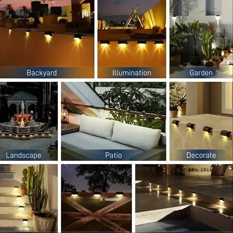 4-Pack: Solar Outdoor Garden Deck Lights 8