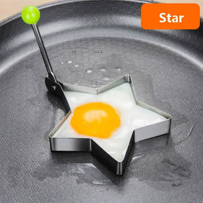 4-Piece Set: Stainless Steel Creative Egg Ring Molds 4