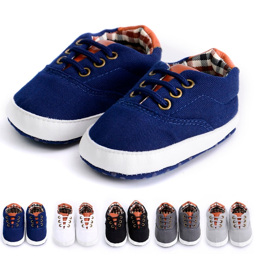 Solid color casual lace soft bottom baby canvas shoes baby shoes toddler shoes 1