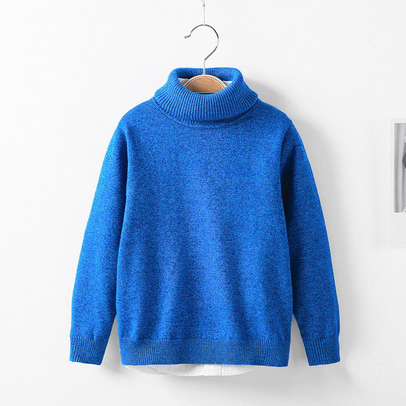 Autumn and winter high collar children's knitwear 7