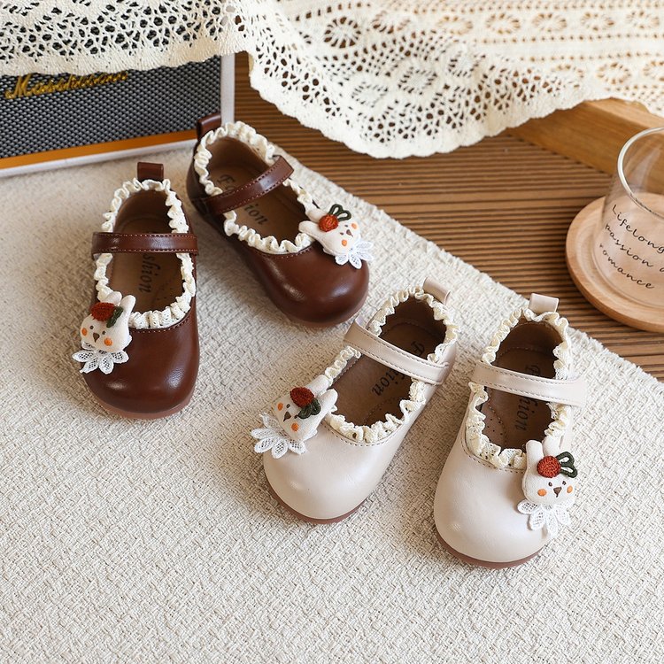 British Style Little Leather Shoes, Girls' Cartoon Princess Shoes, Fashionable Soft Soled Single Shoes 1