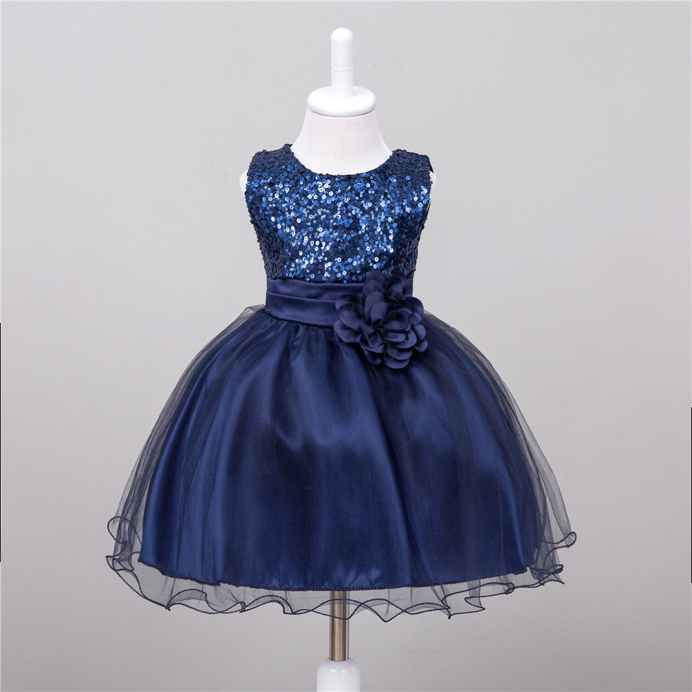 Baby Sequin Dress Flower Girl Wedding Princess Dress 10