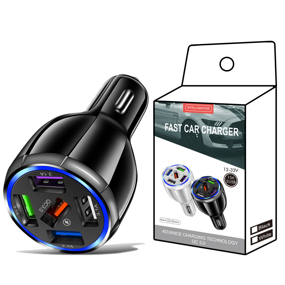 QC30 Car Mobile Phone 5usb Car Charger 6