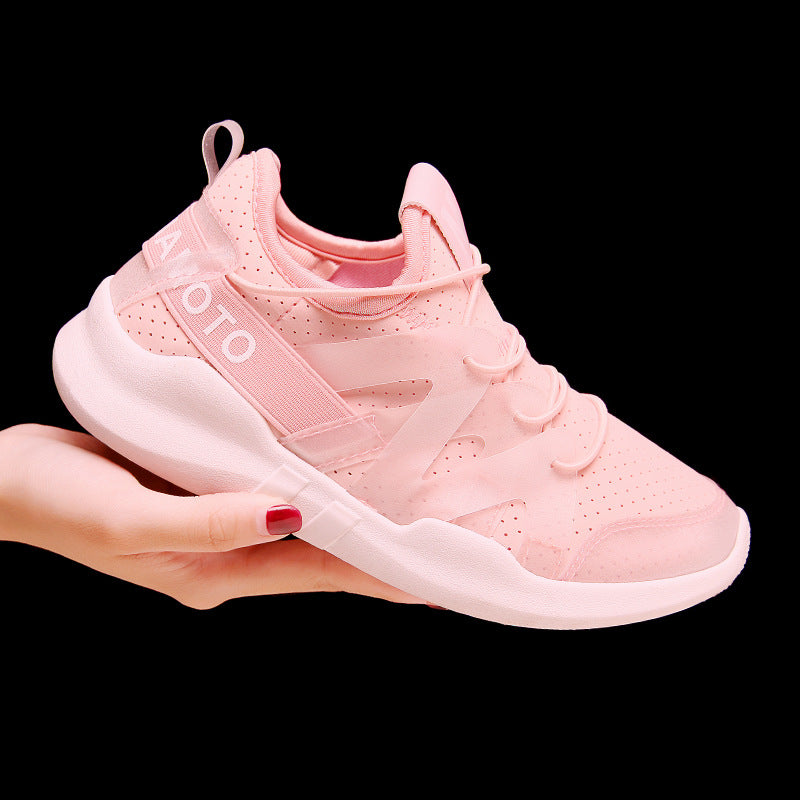 Sports Shoes Women's White Shoes Increased Breathable Casual Running Shoes 3
