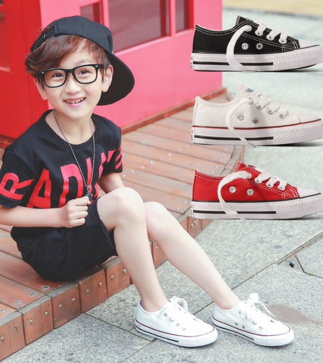 Canvas Shoes Non-slip Casual Shoes Student Parent-child Shoes New Baby Shoes White Shoes 5