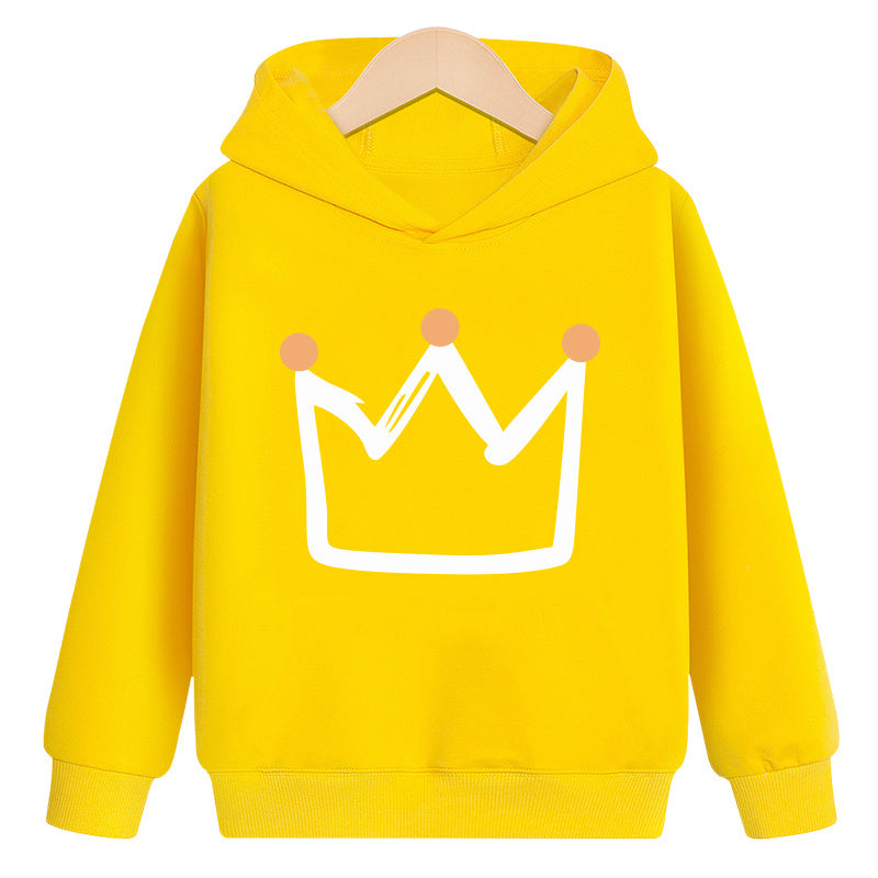 Crown hooded plus velvet sweatshirt 5