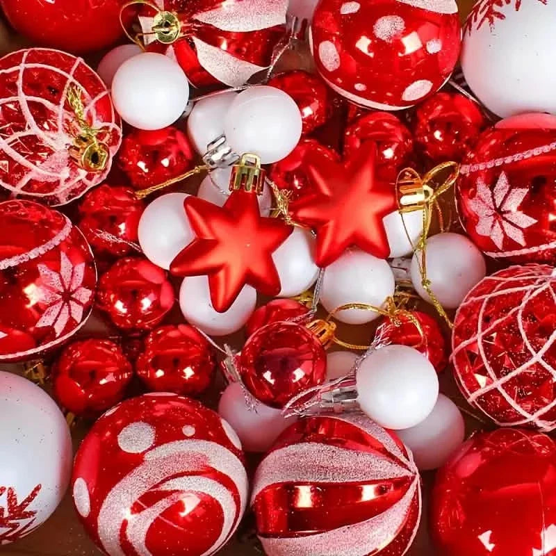44-Piece Set: Christmas Decoration Colorful Ball Gift Box Set 1