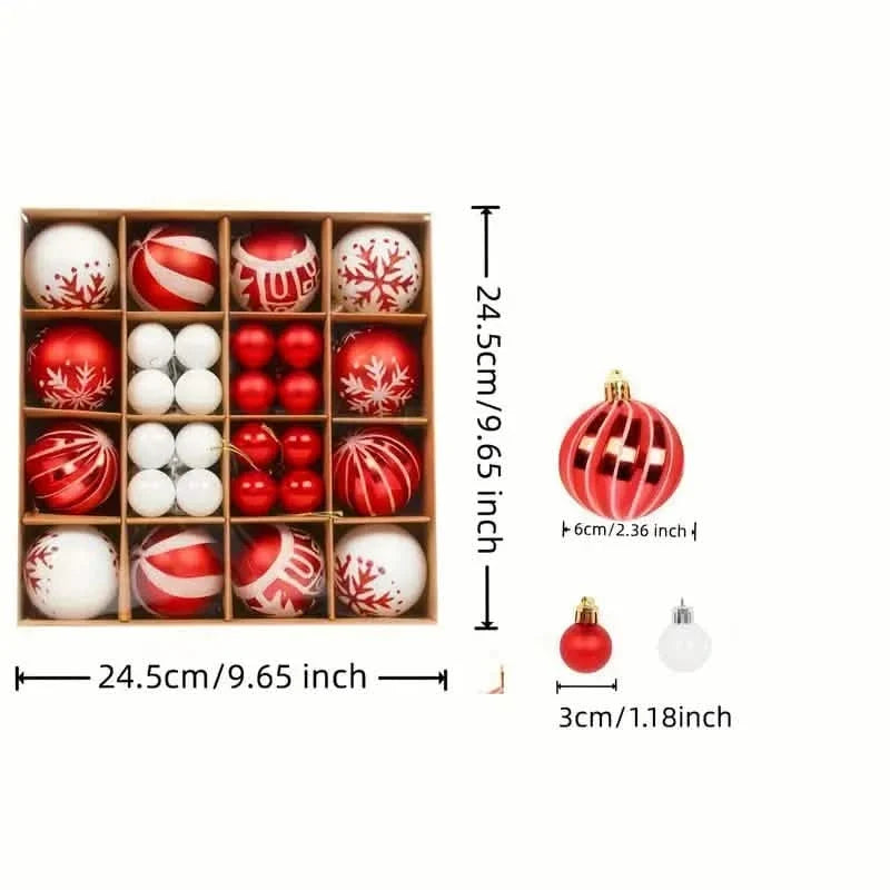 44-Piece Set: Christmas Decoration Colorful Ball Gift Box Set 5