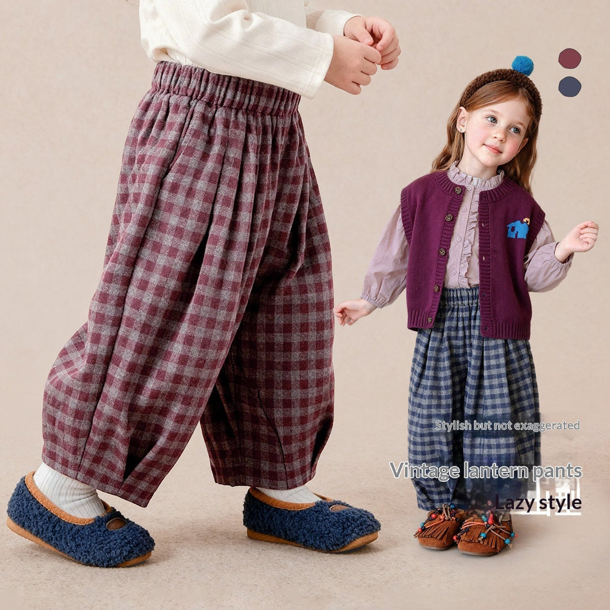 Plaid Fashion Simple Comfortable And Vintage Long Pants 1