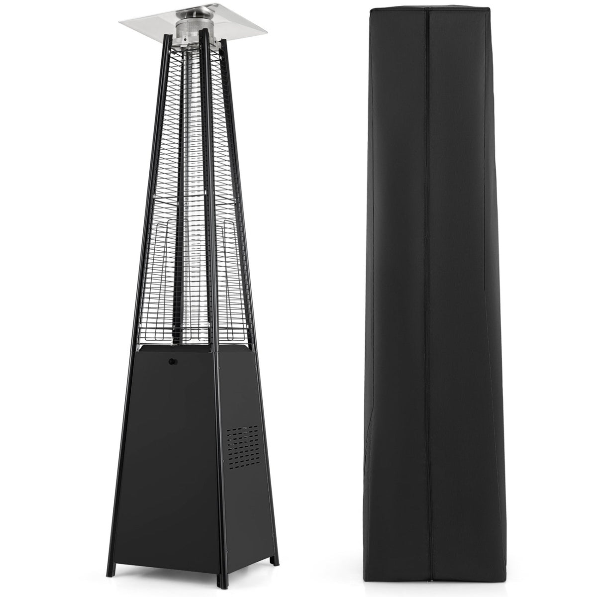 Pyramid Patio Heater 45000 BTU with Cover and Wheels 3