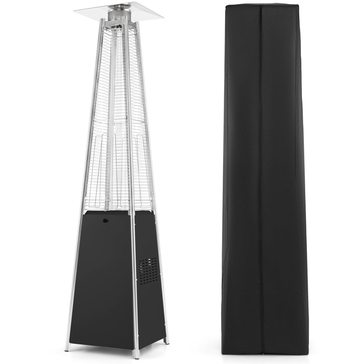 Pyramid Patio Heater 45000 BTU with Cover and Wheels 2
