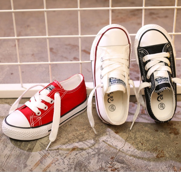 Canvas Shoes Non-slip Casual Shoes Student Parent-child Shoes New Baby Shoes White Shoes 2