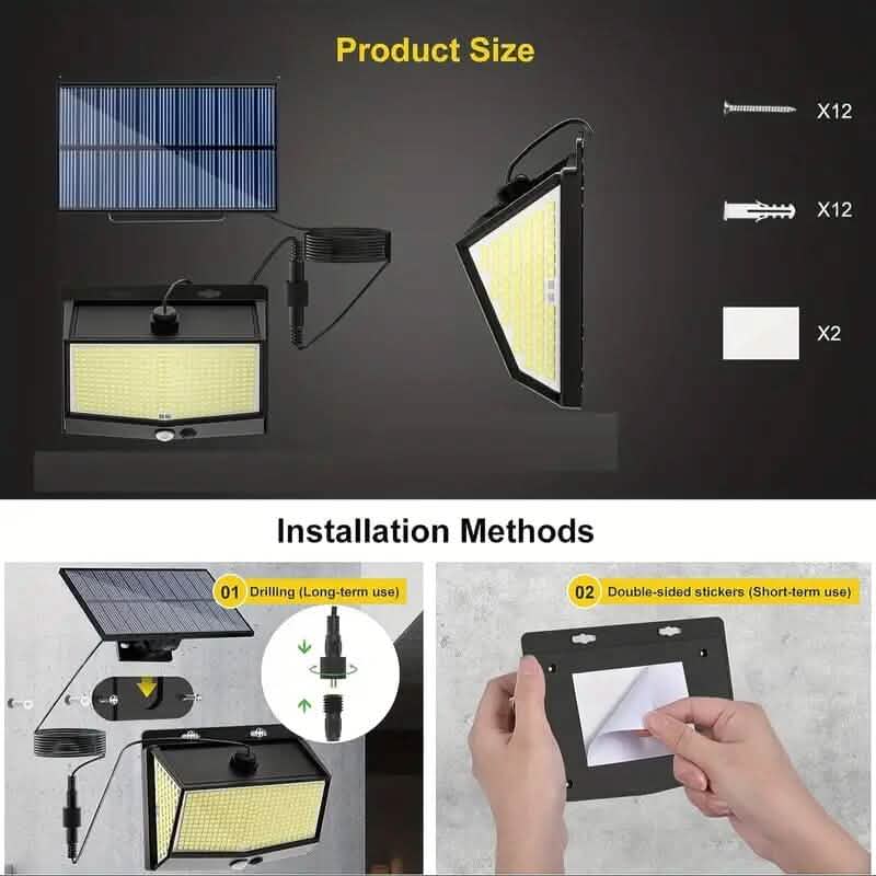 468 LED Solar Motion Sensor Security Outdoor Light 8