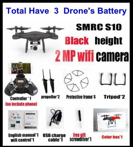 Sales Promotion WiFi 2MP Camera With S10 SMRC FPV Quadcopter Drone Helicopter UAV Micro Remote Control Toy RACER KIT Aircraft 23