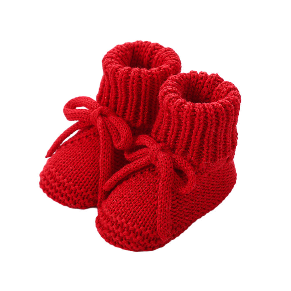 Bow-tie Strap Knitted Toddler Shoes 12