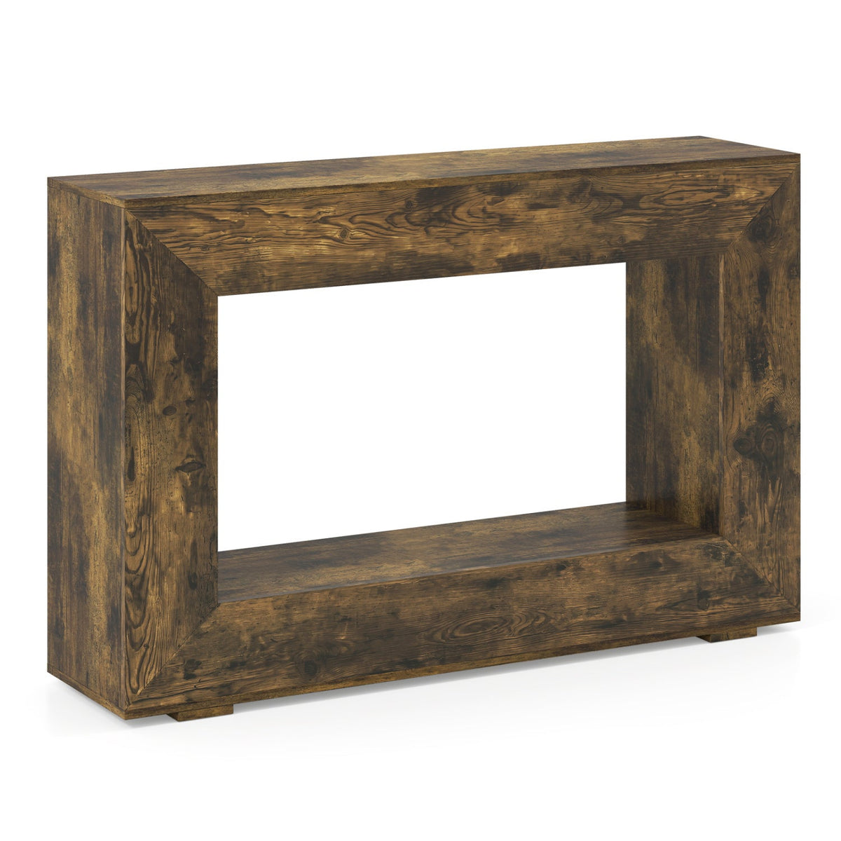 47" Farmhouse Console Table with 2-Tier Storage Shelf 3