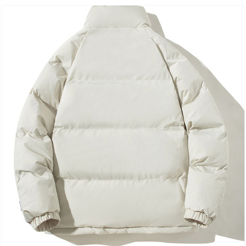 Couples Stand-up Collar Coat With Pockets Fashion Winter Warm Plush Thickened Jacket For Women Men Loose Outwear Top Clothing 4
