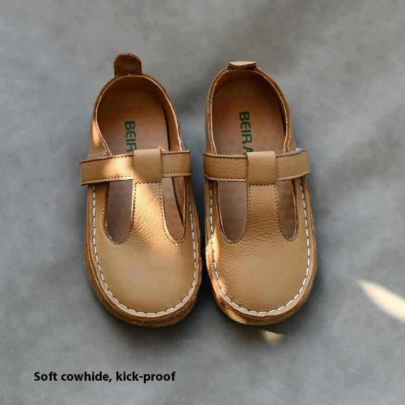 Children's Genuine Leather Soft Calf Leather Shoes Casual Baby Shoes 2