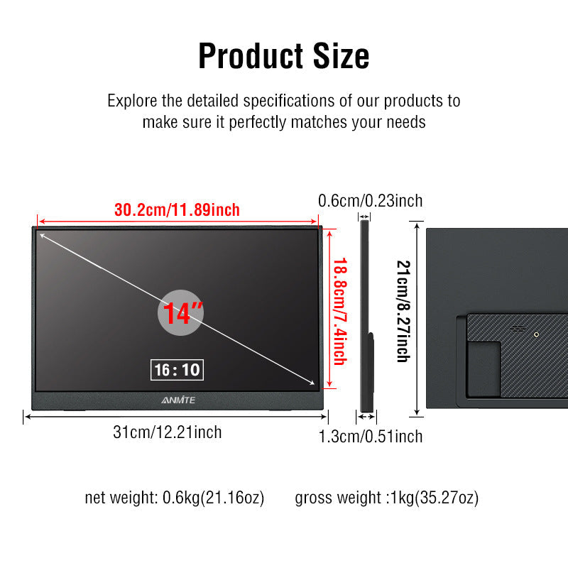 External Auxiliary Display For Smartphones And Computers With A Stand 4