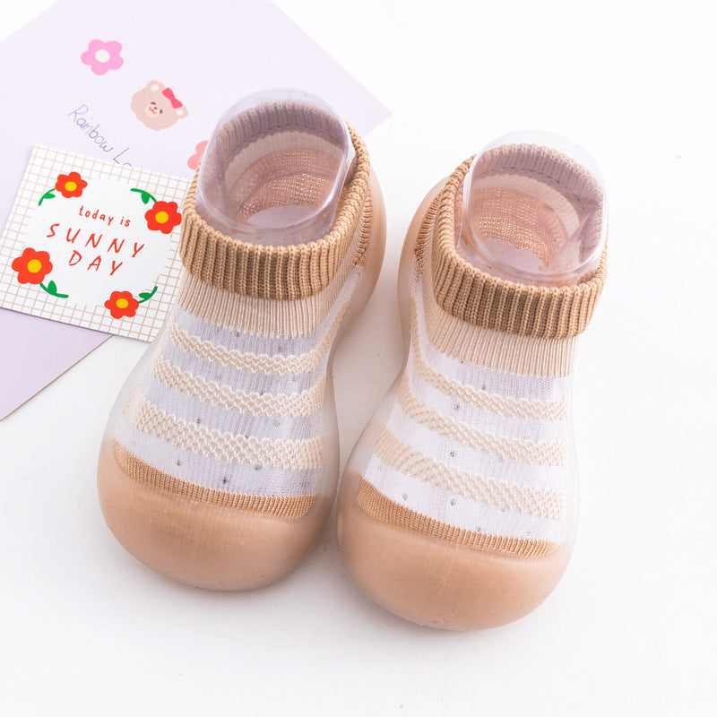 Baby Ice Silk Non-slip Socks Shoes Soft Bottom Breathable 8