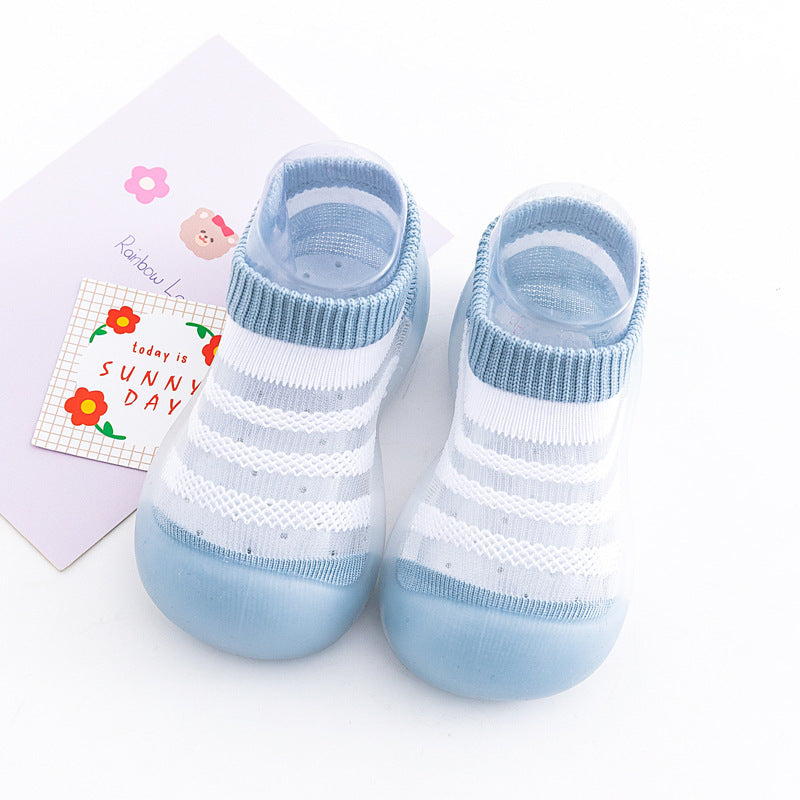 Baby Ice Silk Non-slip Socks Shoes Soft Bottom Breathable 6